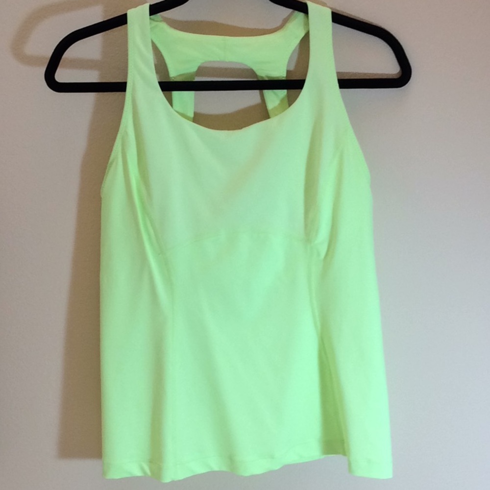 lululemon athletica Neon Green Tank Top